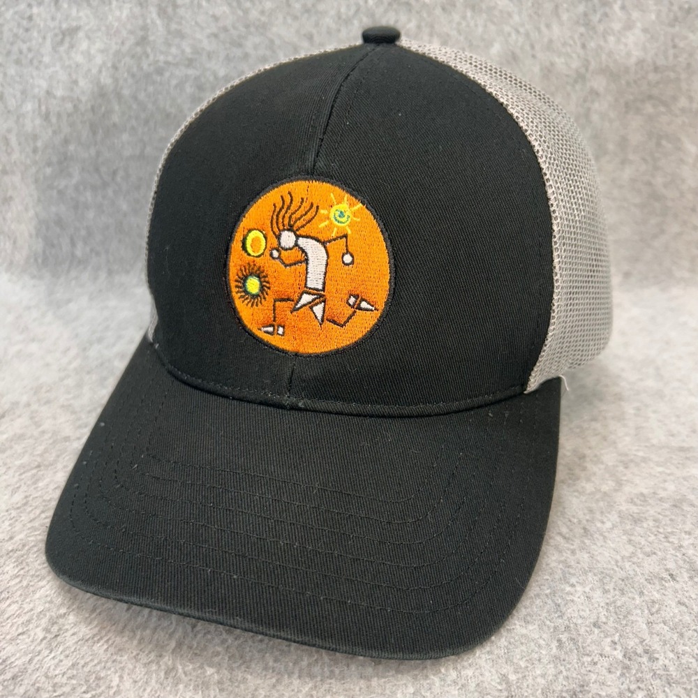 Kokopelli Patch Mens Black Grey Outdoor Cap Trucker Hat Snapback OC770 OSFM